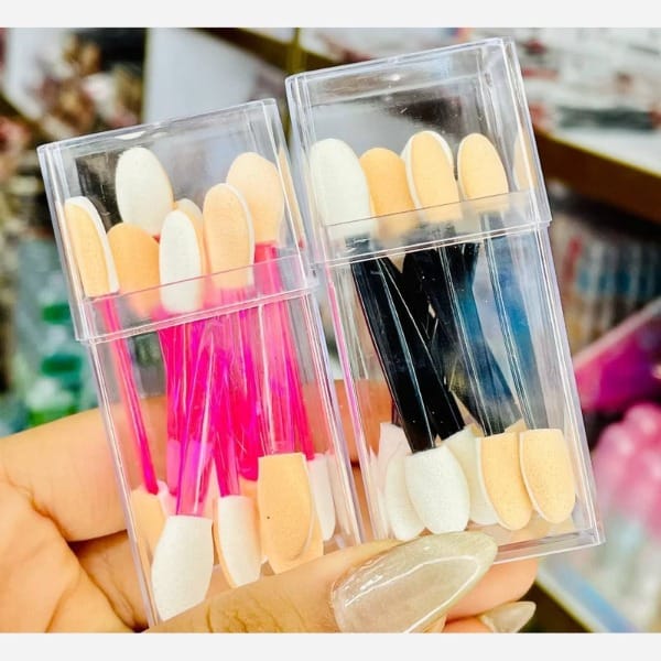 10 Pcs Eyeshadow Blending Brush Set – Soft ABS Plastic Handle Makeup Brushes | Professional Eye Makeup Kit (Random Colors)