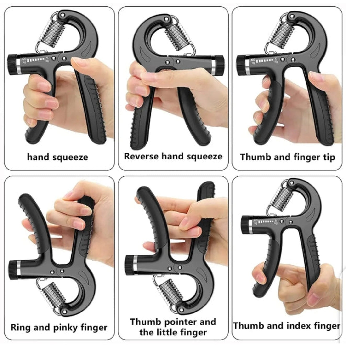 Automatic Counting Hand Grip Strengthener | Adjustable Resistance | Wrist & Forearm Workout Gripper | Random Color