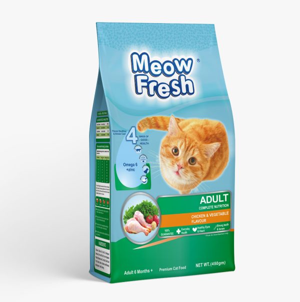 (Chicken & Veg) Meow Fresh Classic Dry Cat Food - 450g