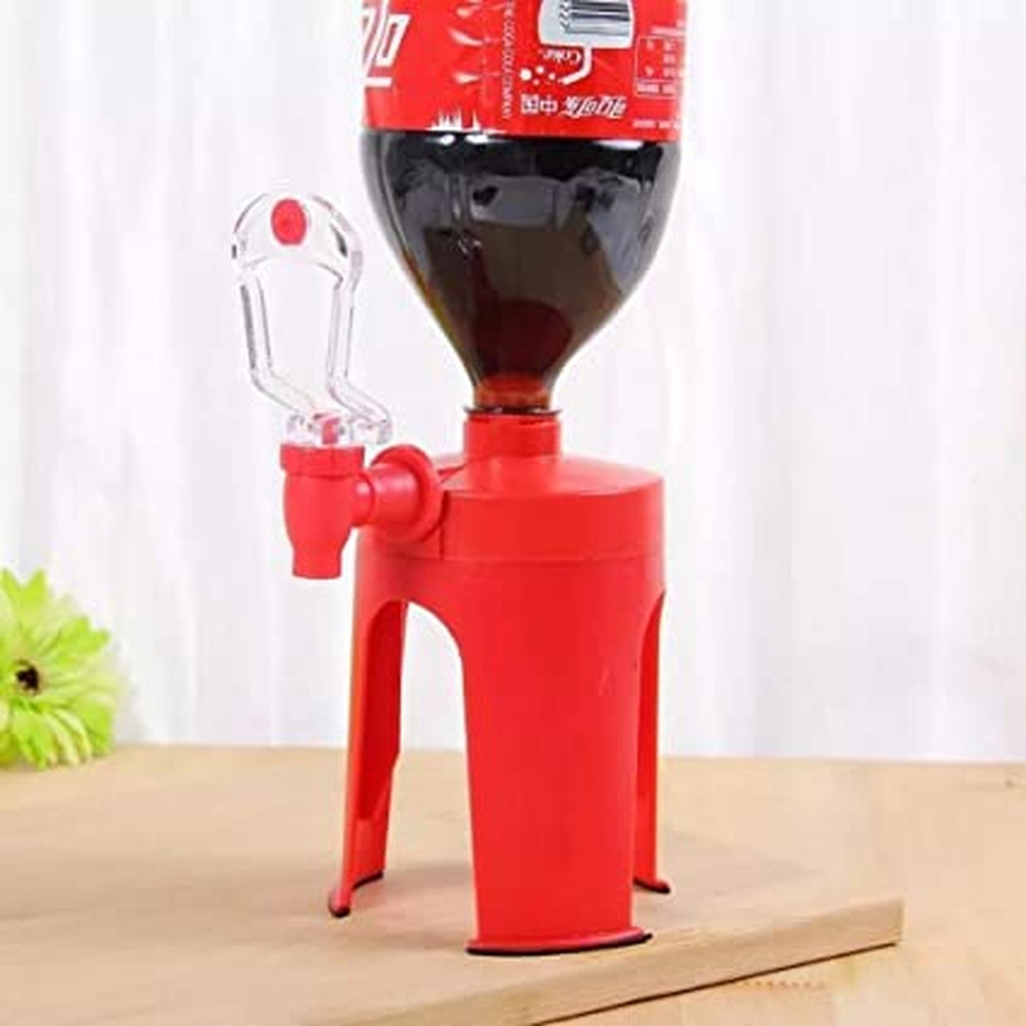 Cold Drink Cola Dispenser Stand with Tap | Bottle Beverage Fountain | Fizz Saver for Home, Parties, and Picnics