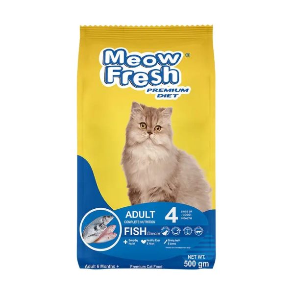 (Fish Flavor) Meow Fresh Premium Diet Dry Cat Food - 500g