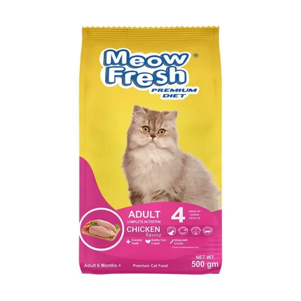 (Chicken Flavor) Meow Fresh Premium Diet Dry Cat Food - 500g