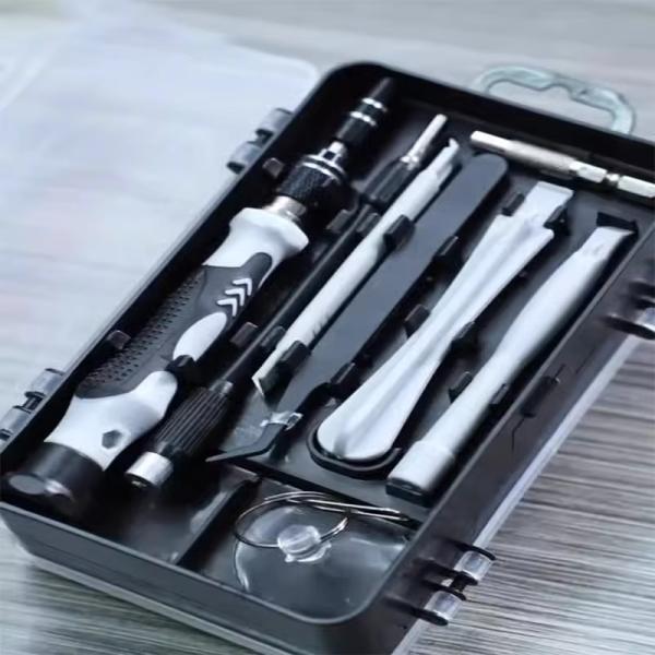 115-piece magnetic stainless steel screwdriver set with precision bits for electronics, furniture, and home repairs