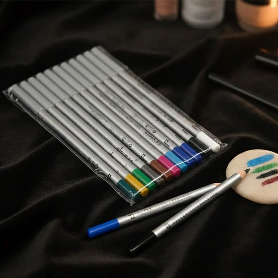 12PCS Multicolor Eyeshadow & Eyeliner Pencil Set, creamy, smooth, highly pigmented, perfect for bold and everyday eye looks