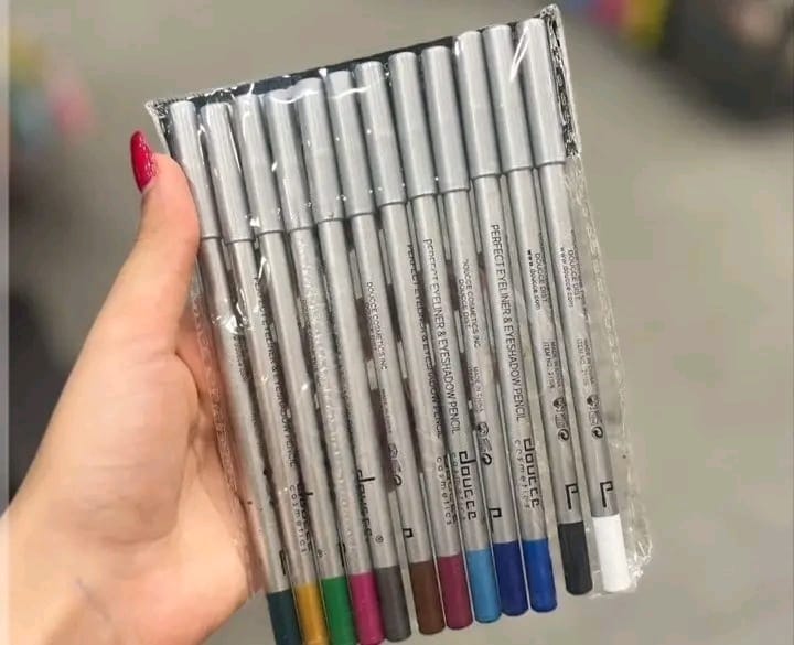 12PCS Multicolor Eyeshadow & Eyeliner Pencil Set, creamy, smooth, highly pigmented, perfect for bold and everyday eye looks