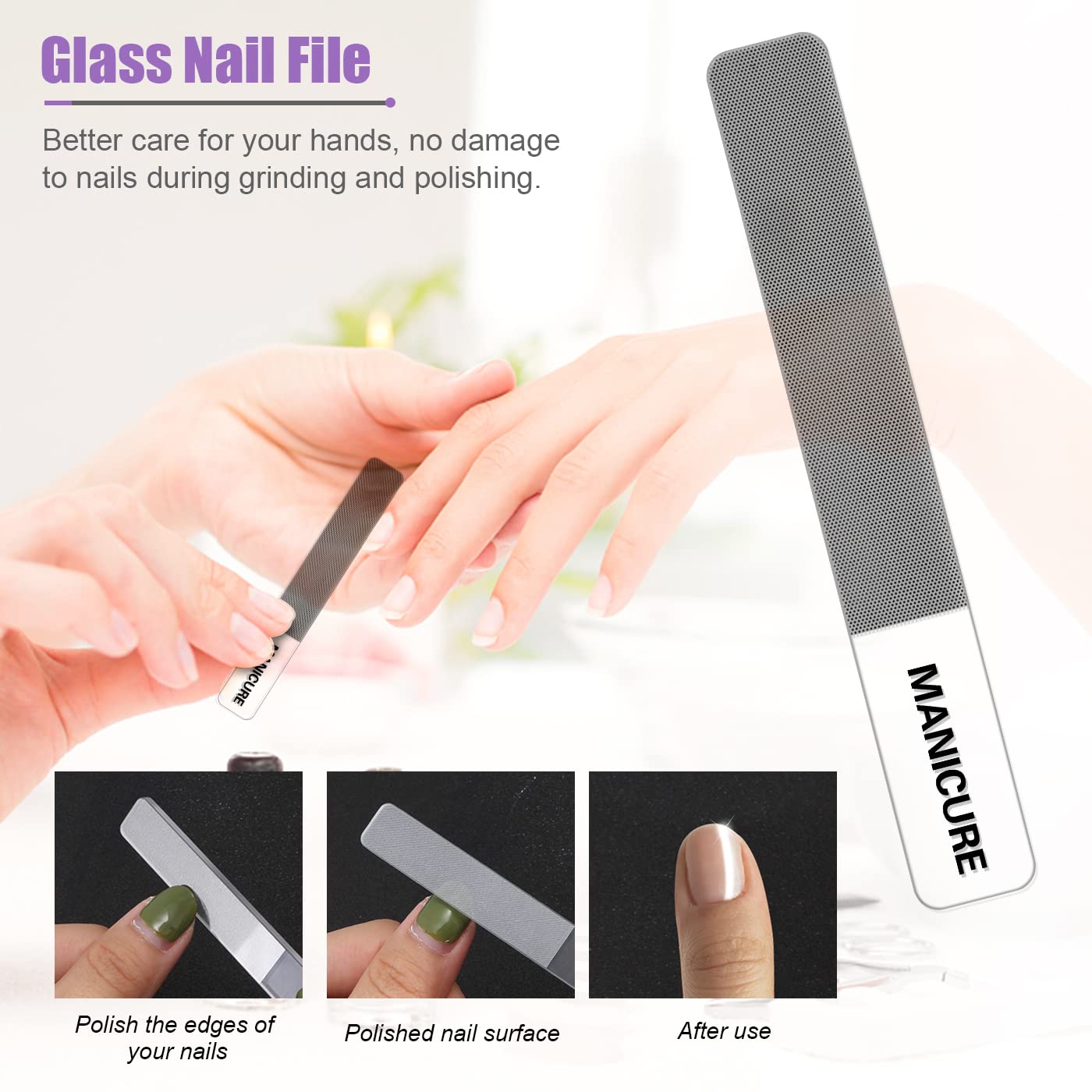 16-in-1 professional nail care kit with stainless steel tools for manicure, pedicure, grooming, and travel use.