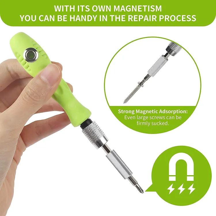 32-in-1 precision screwdriver set with magnetic bits for electronics, watches, laptops, and home repair tasks.