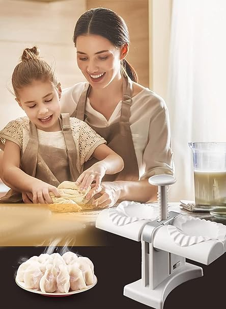 Double head automatic dumpling and samosa maker for fast, professional, leak-proof snacks at home or commercial use