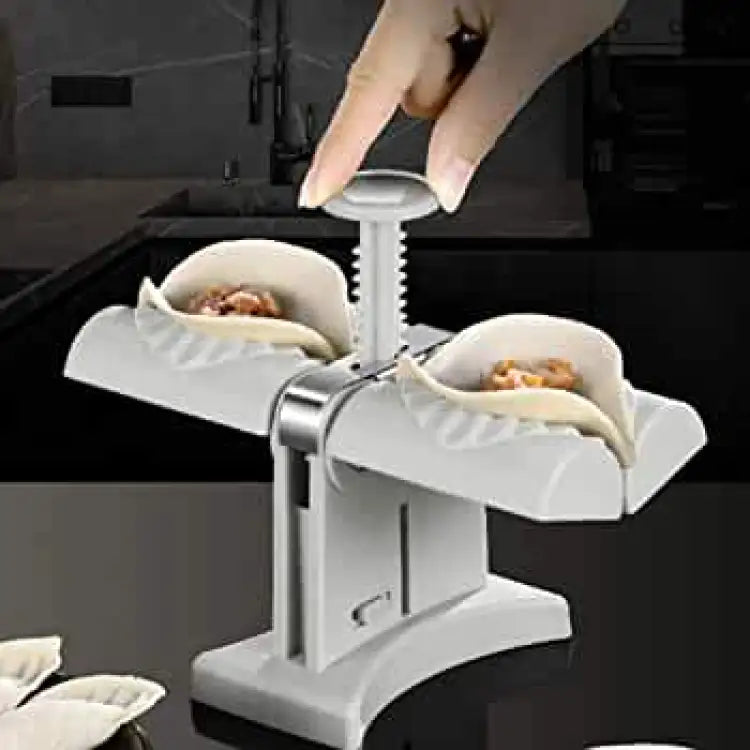 Double head automatic dumpling and samosa maker for fast, professional, leak-proof snacks at home or commercial use