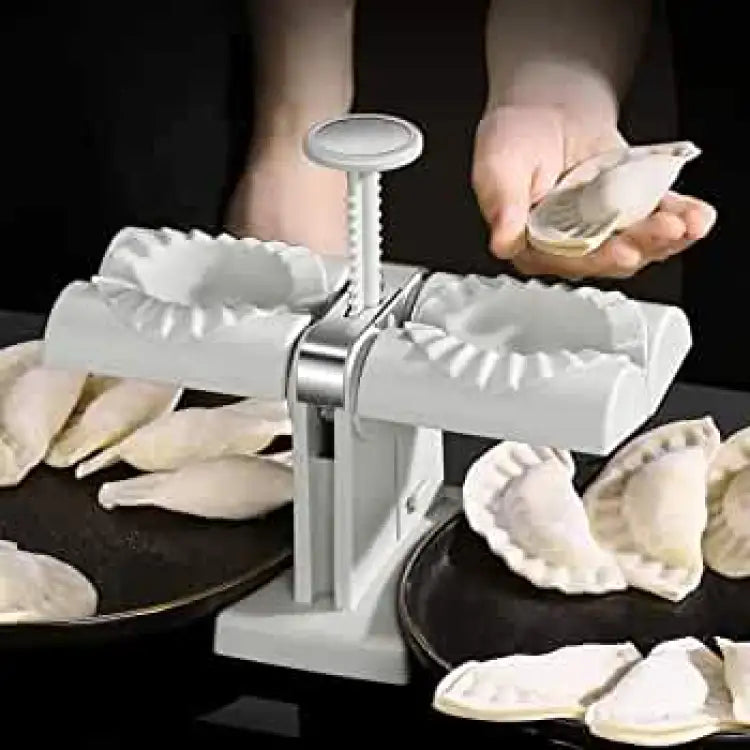 Double head automatic dumpling and samosa maker for fast, professional, leak-proof snacks at home or commercial use
