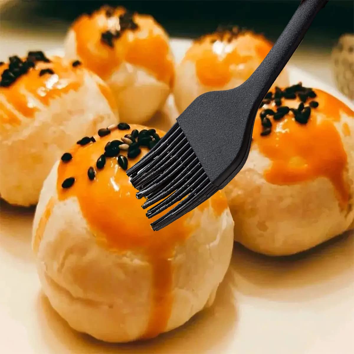 Food-Grade Silicone Oil Brush (1 Pc) – Heat Resistant BBQ & Baking Basting Brush for Spreading Oil, Butter & Sauce | Kitchen Cooking Tool (Random Color)