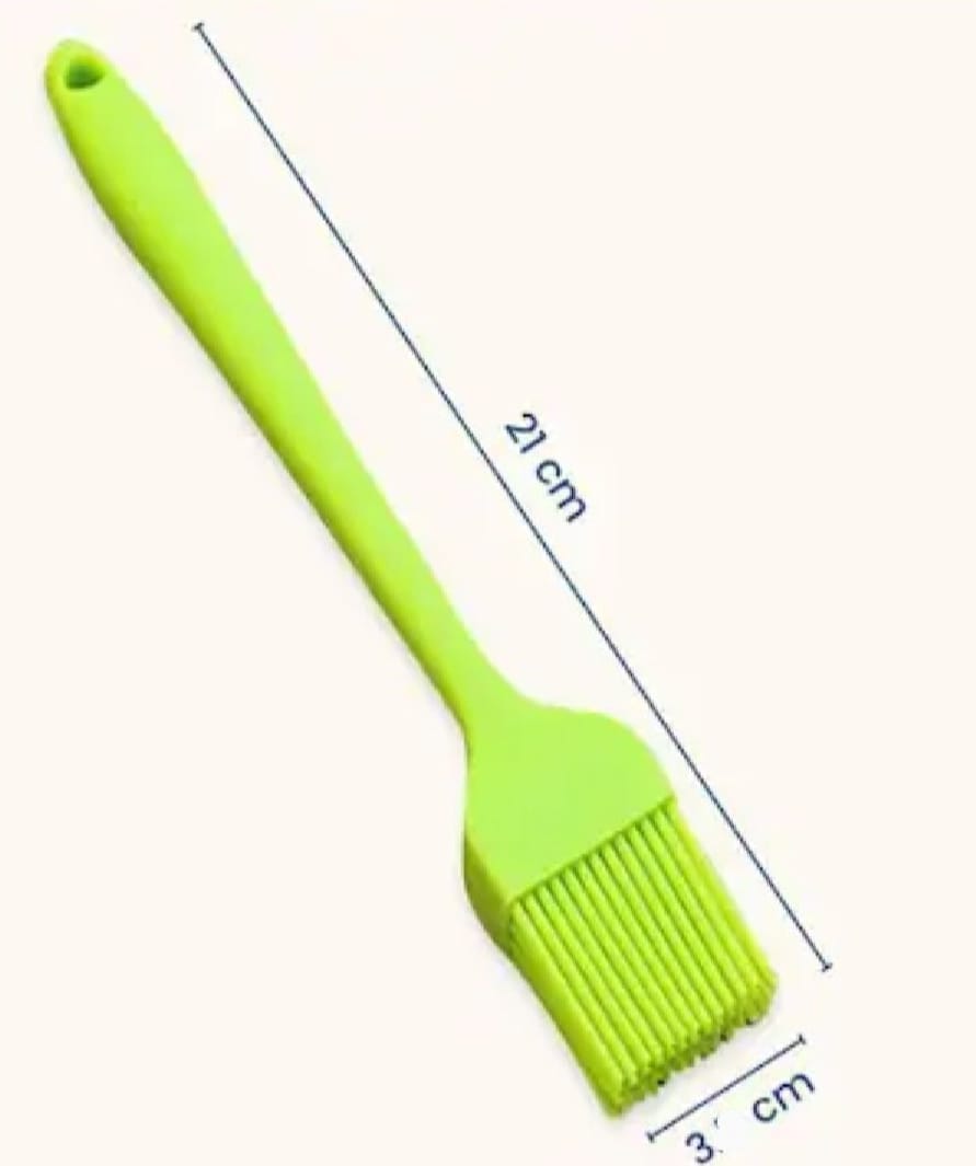 Food-Grade Silicone Oil Brush (1 Pc) – Heat Resistant BBQ & Baking Basting Brush for Spreading Oil, Butter & Sauce | Kitchen Cooking Tool (Random Color)