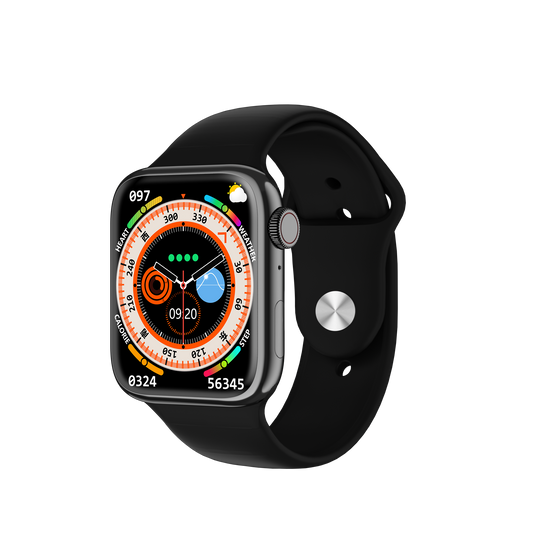 HOTTU Hot 8 Pro Smart Watch 2.02 in HD IPS display, water-resistant, heart rate monitor, music control, Android compatible