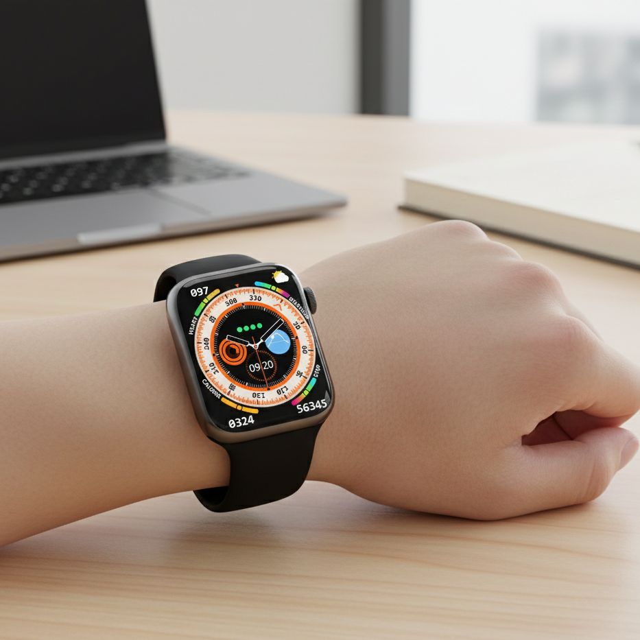 HOTTU Hot 8 Pro Smart Watch Ð 2.02Ó HD IPS display, water-resistant, heart rate monitor, music control, Android compatible