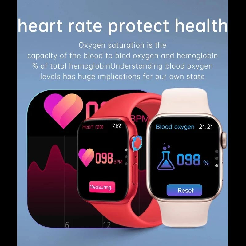 I8 Pro Max smartwatch with Bluetooth calling, BP and heart rate monitoring, fitness tracking and modern design