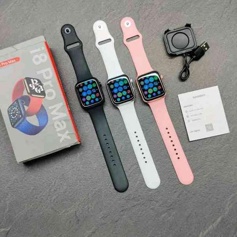 I8 Pro Max smartwatch with Bluetooth calling, BP and heart rate monitoring, fitness tracking and modern design