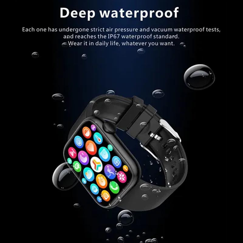 I8 Pro Max smartwatch with Bluetooth calling, BP and heart rate monitoring, fitness tracking and modern design