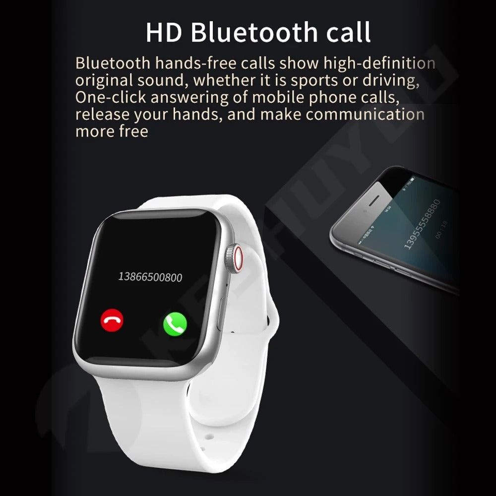 I8 Pro Max smartwatch with Bluetooth calling, BP and heart rate monitoring, fitness tracking and modern design