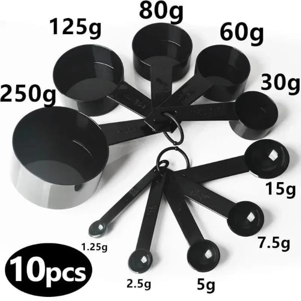 10-piece kitchen measuring spoon set for accurate baking and cooking, ideal for spices, flour, sugar, and liquids