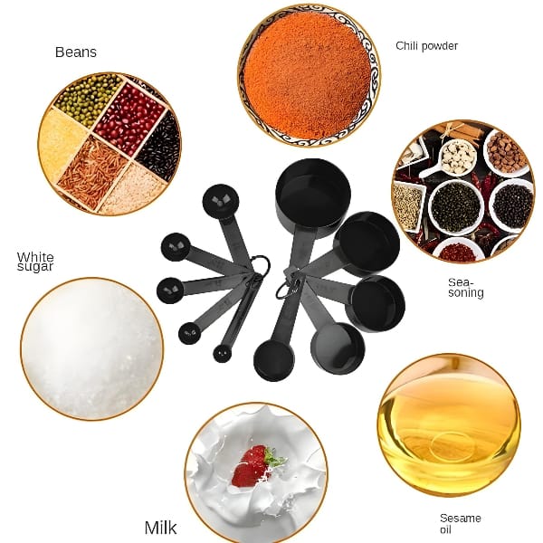 10-piece kitchen measuring spoon set for accurate baking and cooking, ideal for spices, flour, sugar, and liquids