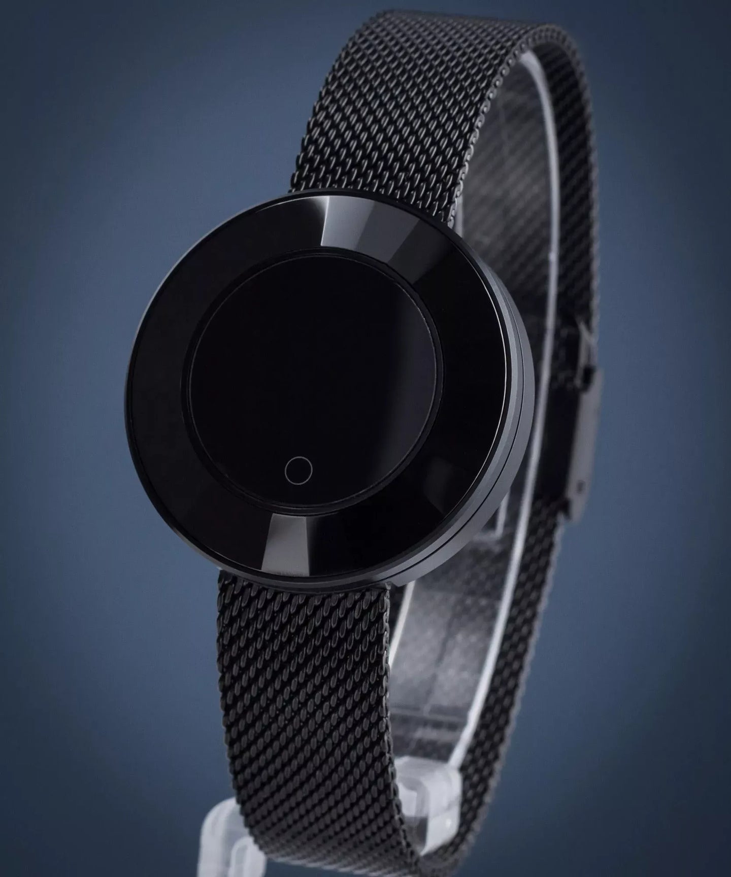 Ladies Smart Watch with premium mesh strap, black & gold, fitness tracking, and call alerts for women's stylish smartwatch