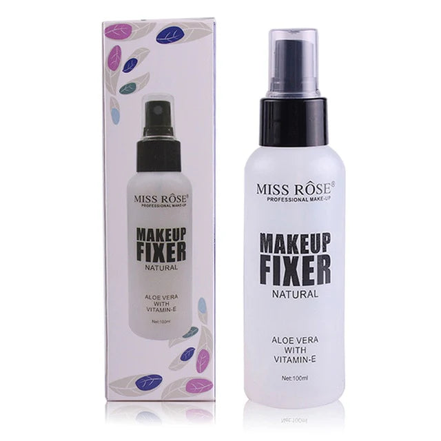 Professional Makeup Fixer Spray 100ml with Aloe Vera & Vitamin E, long-lasting, hydrating, lightweight, smudge-proof finish.