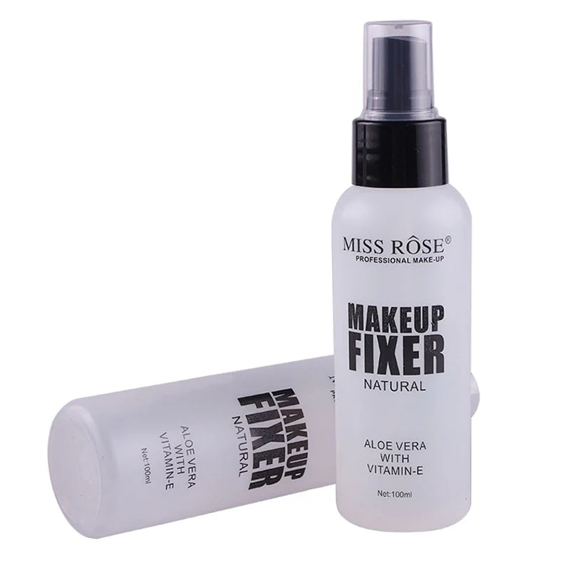Professional Makeup Fixer Spray 100ml with Aloe Vera & Vitamin E, long-lasting, hydrating, lightweight, smudge-proof finish.