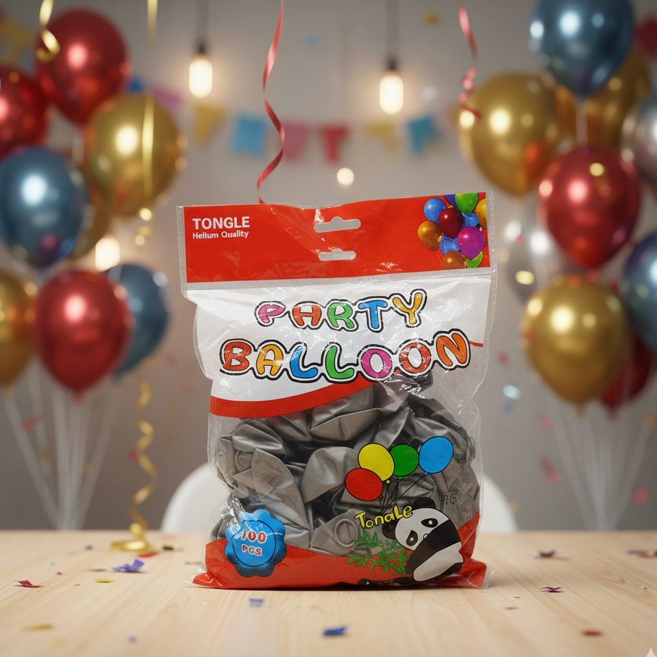 100-piece mixed color latex balloons pack for birthdays, weddings, parties, and festive celebration decorations.