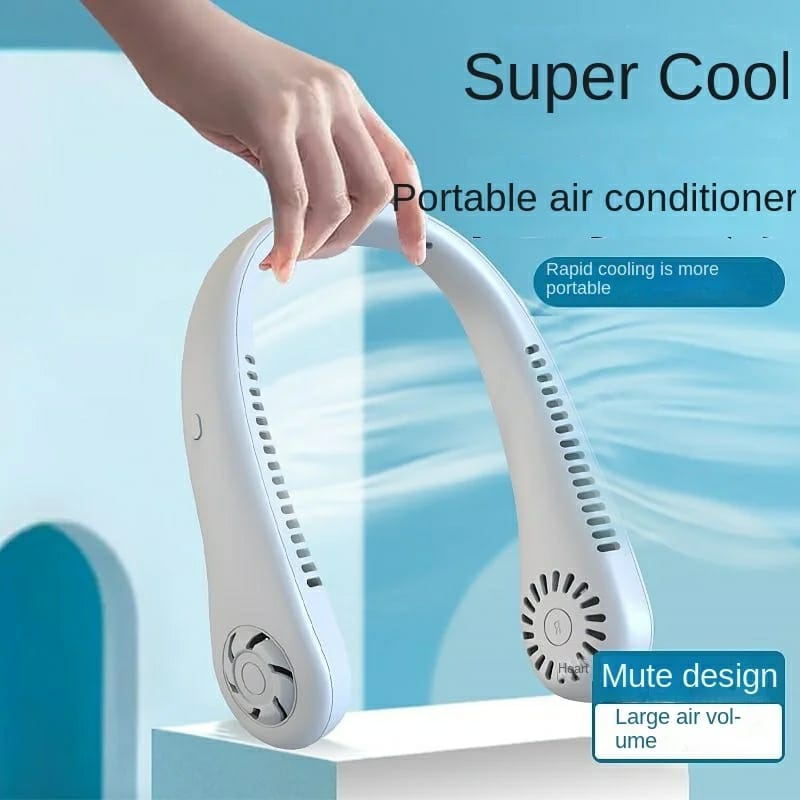 Portable Neck Fan, Hands-Free Bladeless Cooling | Simple Deluxe Rechargeable Neck Fan Ð Headphone Design