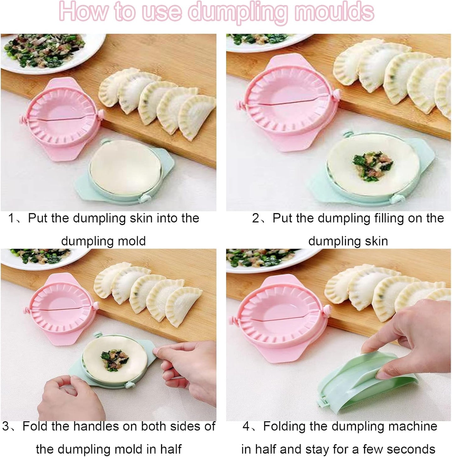 Samosa and dumpling maker dough press mold with flip seal design for perfect homemade pastries and snacks