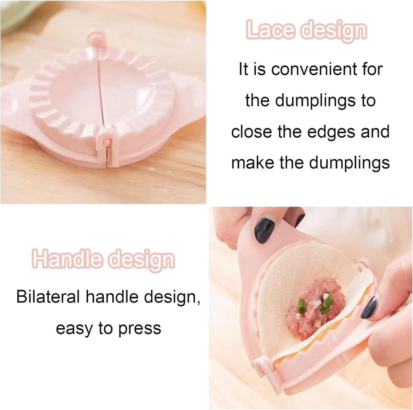 Samosa and dumpling maker dough press mold with flip seal design for perfect homemade pastries and snacks