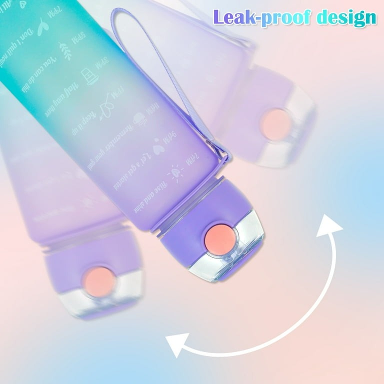 3-piece sports water bottle set with flip-top lids, leak-proof design, ideal for gym, travel, and daily hydration.