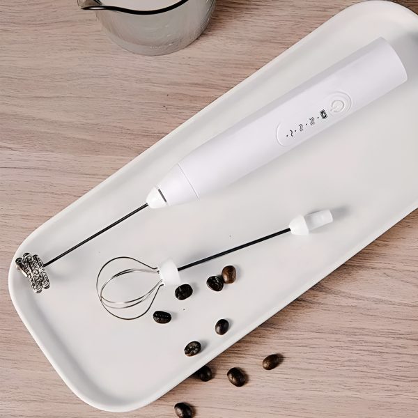 USB Rechargeable Handheld Electric Milk Frother & Egg Beater – Perfect for Coffee | Random Color