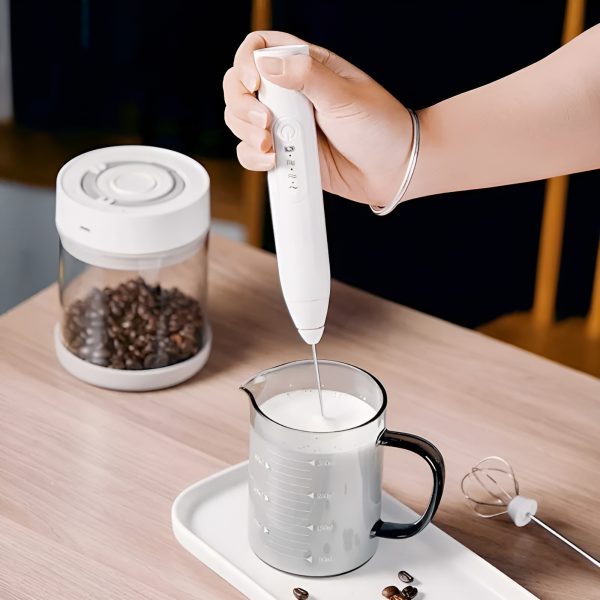 USB Rechargeable Handheld Electric Milk Frother & Egg Beater – Perfect for Coffee | Random Color