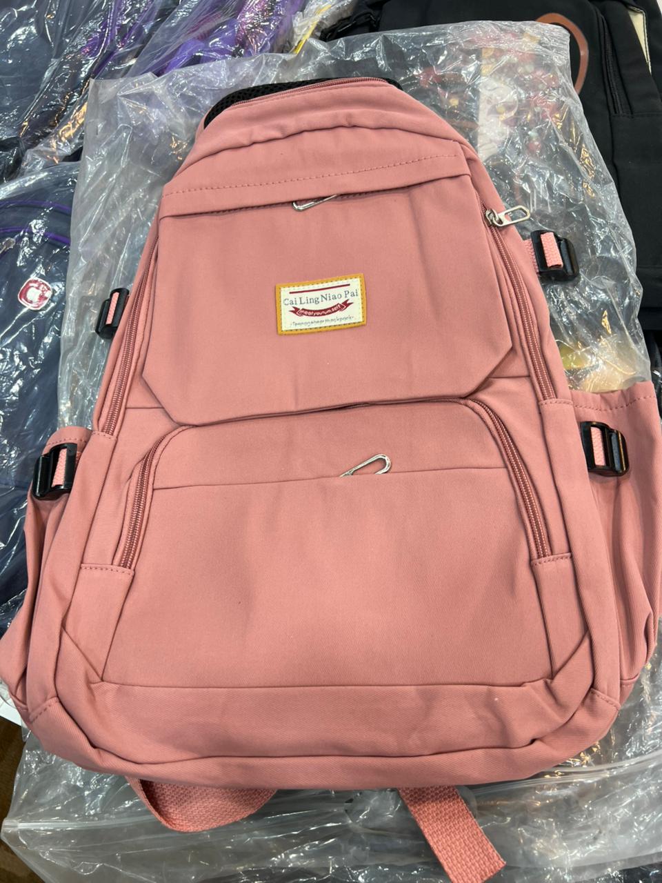 Korean style school backpack for girls with large capacity, durable nylon material, multiple compartments, ideal for laptop and daily use