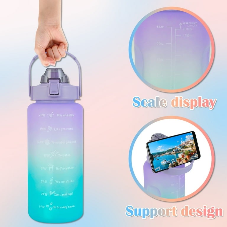 Sports Water Bottle 3 Pcs Set – Leak Proof Flip Top Lid Gym & Travel Hydration Bottles (Random Color)