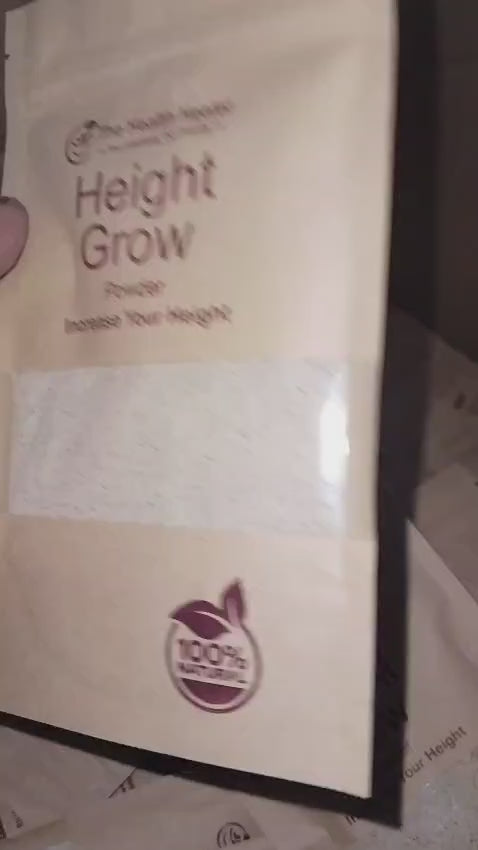 The Health Healer Height Grow Powder 70g, natural herbal supplement supporting growth, bone health, and daily wellness