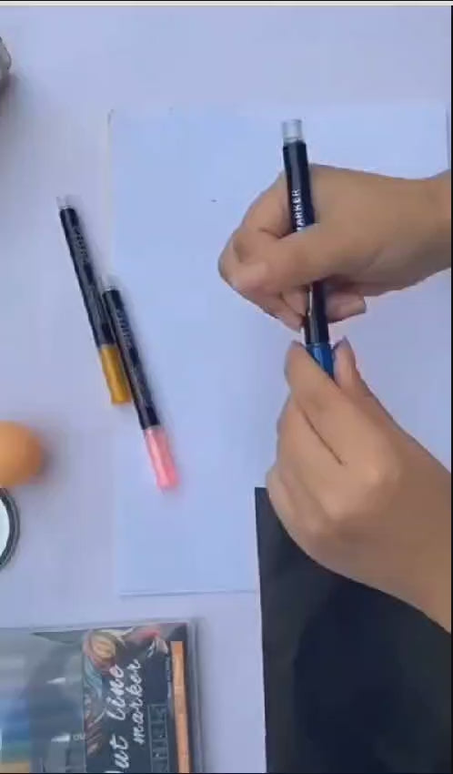 12pcs Outline Marker Highlighter Pens for Drawing & Doodling